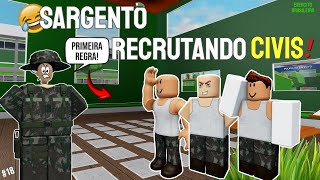 Sergeant recruiting civilians in my Brazilian Army 🤣 | [Brazilian Army] [Roblox] screenshot 4
