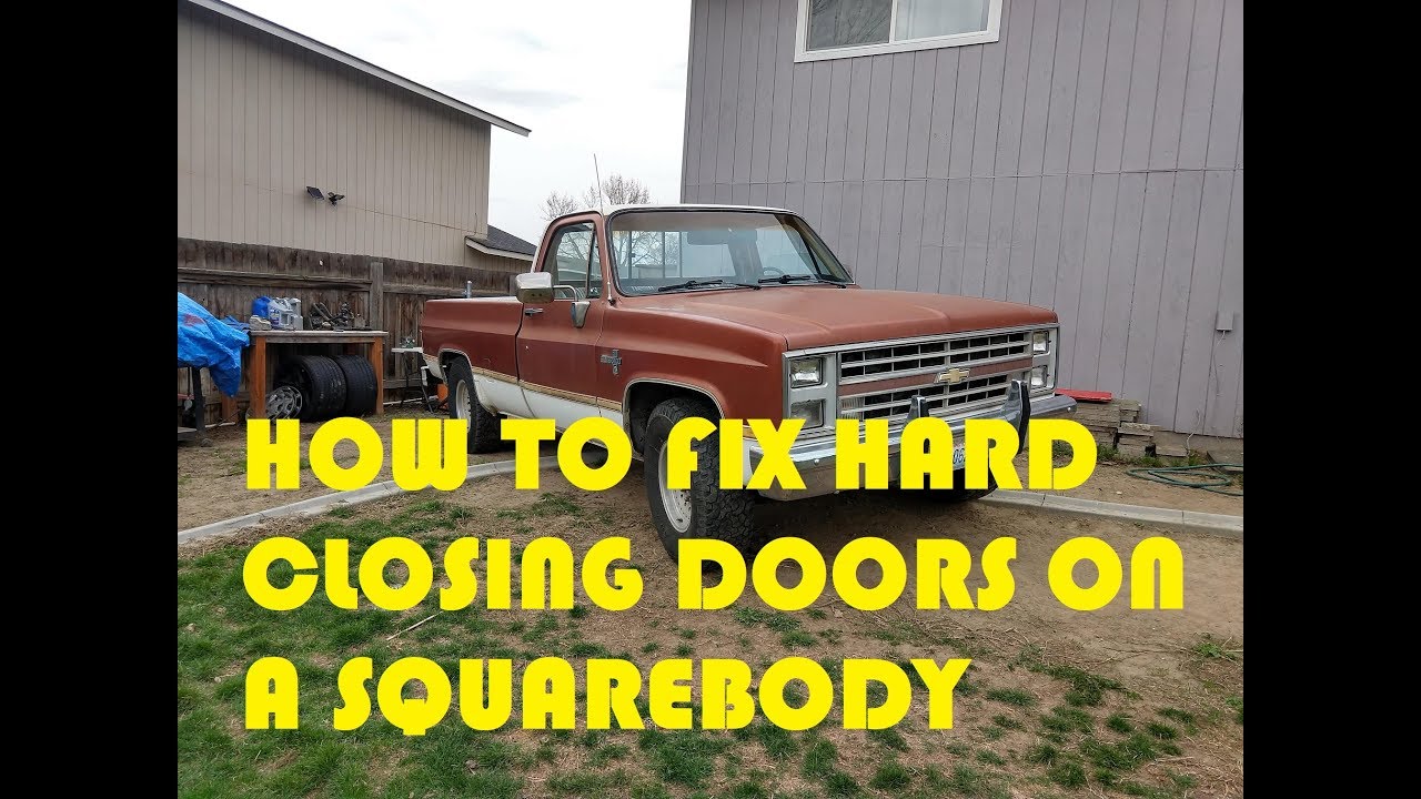 How to fix hard closing doors on Squarebody Chevy truck - YouTube