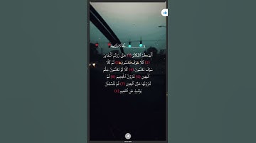 سورة التكاثر المنشاوي