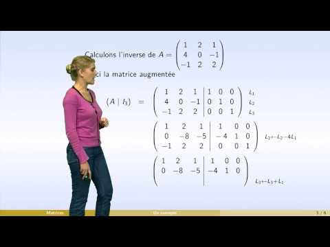 Vidéo: Différence Entre La Matrice Transposée Et Inversée