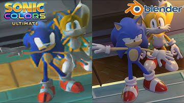 Sonic Colors Cutscene Remake Comparison - Original vs Blender (The Ultimate Weapon)