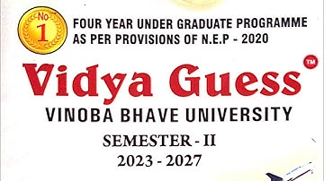 Vbu Semester 2 Physics MJ-2 vidya guess|| Major 2 Physics 2023-27#vbu #fyugp #physics #bsc#semester2