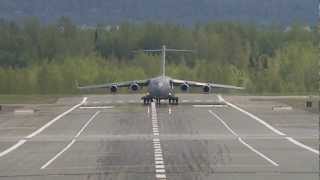 C-17 Take off from JBEAR at Elmendorf AFB in Anchorage Alaska