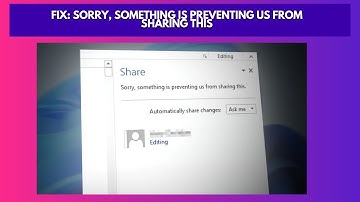 Fix Sorry, something is preventing us from sharing this