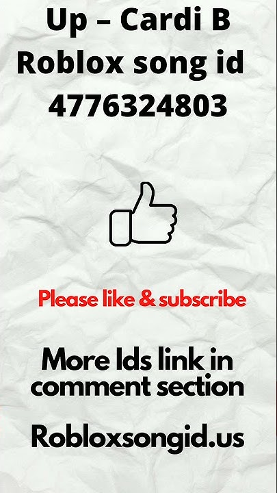 Up – Cardi B Roblox song id #shorts - YouTube