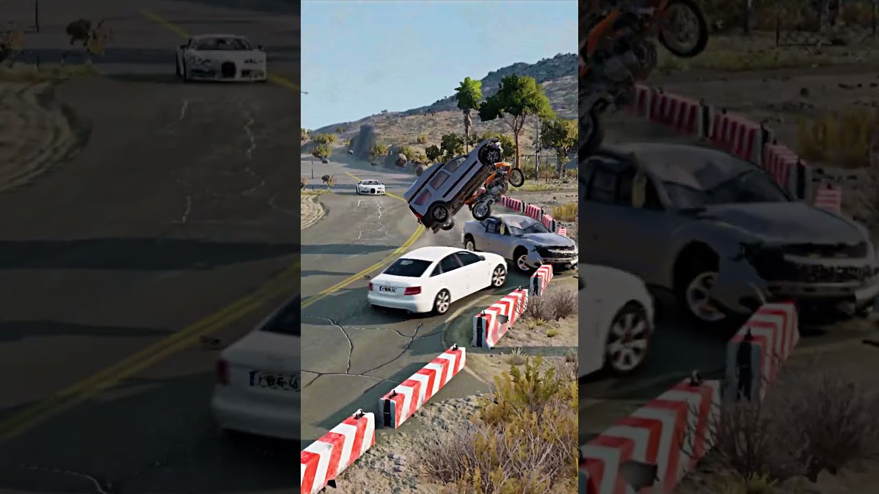 Realistic Highway Car Crashes 