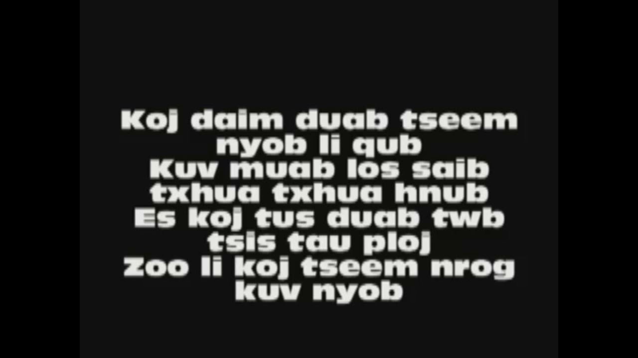 Hmong Karaoke Tsis Pom Koj Rov Los by Reflections Instrumental with Lyrics