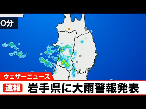 岩手県に大雨警報発表(2021/07/11)