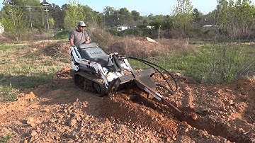 Bobcat MT-50 Mini Track Loader With Trencher Attachment (HD)