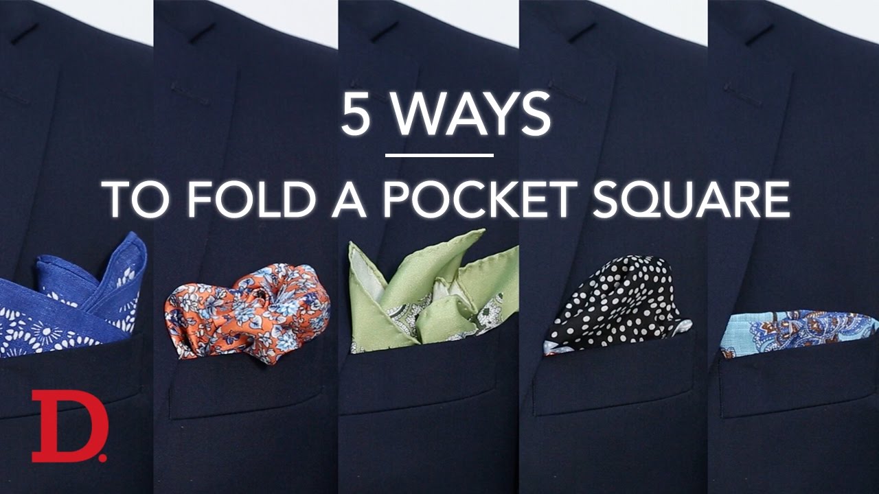 How to 5 ways to fold a Pocket Square YouTube