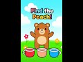 Can You Help the Bear Find the Peach Color? #FindThePeach #BearGames #ColorChallenge