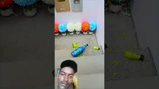 Yellow vs Blue Breaking glass bottle 🔥💥crushing crunchy & soft Things #sgorts #asmr #satisfying