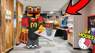 Minecraft WORKING AT MCDONALDS FOR A DAY IN MINECRAFT \/ DELIVERY DRIVER FOR 24 HOURS!! Minecraft