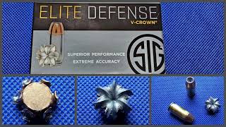 Sig Sauer Elite Defense 90 gn 380 acp V-Crown JHP
