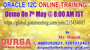 ORACLE 12C Online Training in DURGASOFT