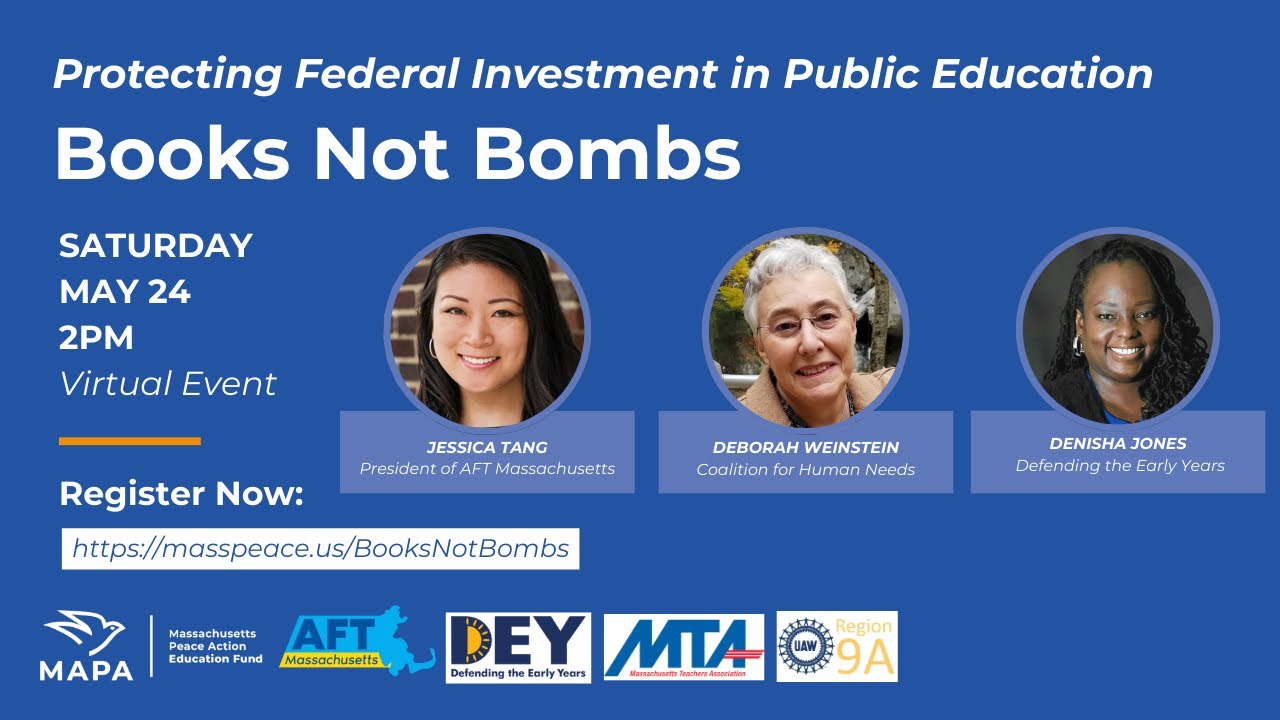 Protecting Federal Investment in Public Education – Books Not Bombs