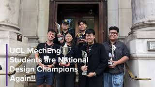 UCL MechEng Students Win IMechE National Design Challenge for the 3rd Year Running!