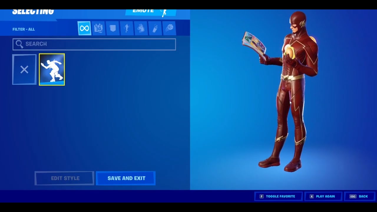 The Flash Skin Gameplay mit Spitzhacke ,Emote und Backbling Fortnite