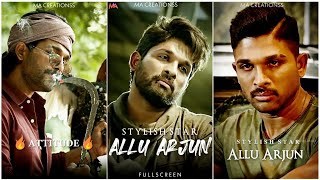 Bajare Da Sitta x Brown Munde | Allu Arjun Attitude Video Status