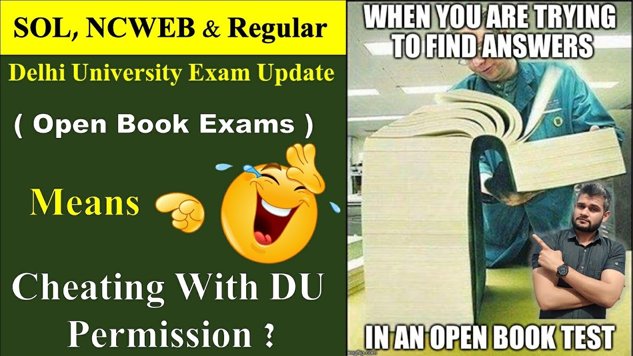 DU SOL, Regular & NCWeb Exams Update / Open Book Exams possible or not / by Pritam Rathee
