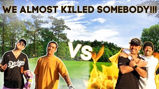 2v2 scramble | Craziest Golf Ever | Episode 1 |  WE ALMOST KILLED SOMEBODY... TWICE