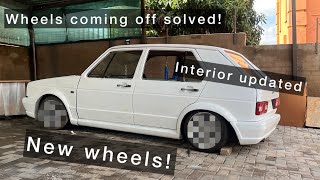 New wheelsOn the R32 Citi golf! | interior design | stub axles replacement | Stance | Volkswagen