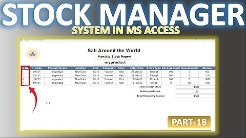 How to Generate Automatic Serial Number in Access |how to add searial number access report |serial