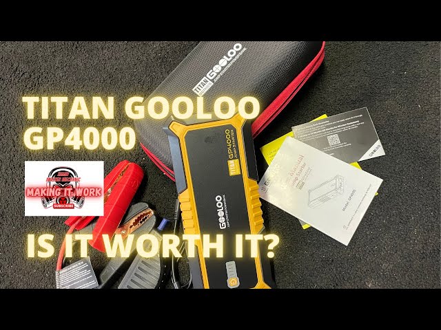 GOOLOO GP4000 JUMP START, MEMORY SAVER BATTERY WITH LIGHT AND ACCESSORY  OUTPUTS 