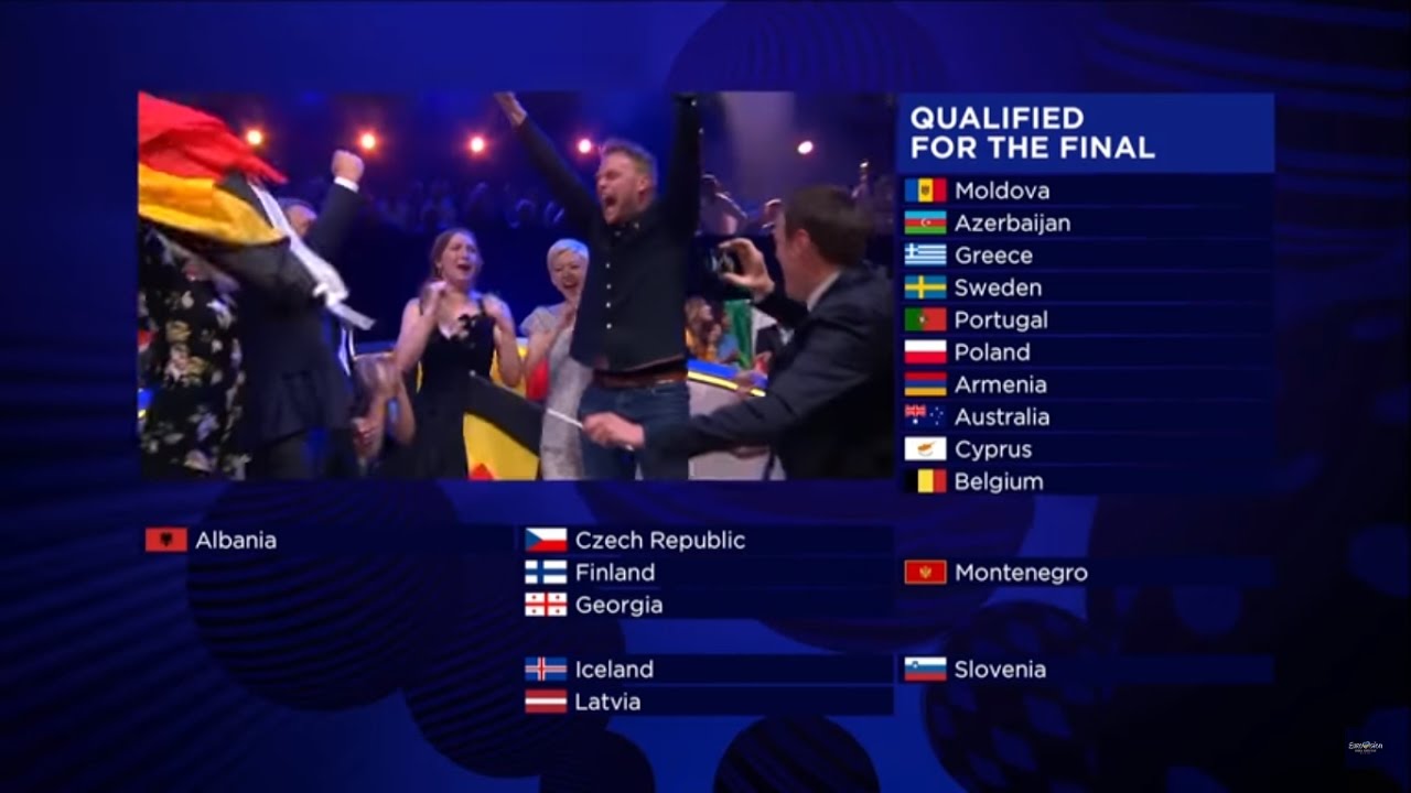 Eurovision First Semi-Final. ESC. оглашение результатов. кто прошел в ...