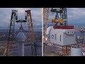 Installation of world's biggest wind turbine Haliade X | Drone video