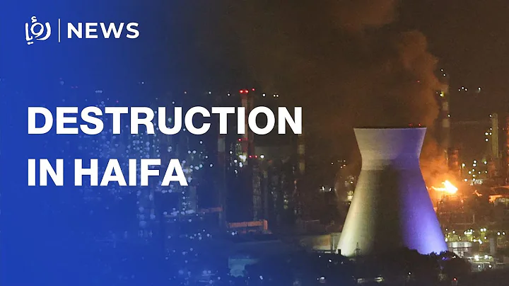 Destruction in north “Israel’s” Haifa after Iranian missile strike