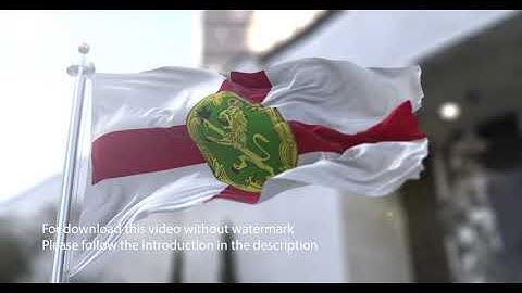 Alderney flag with 3d effect blowing in the wind 3D Flag V2 long