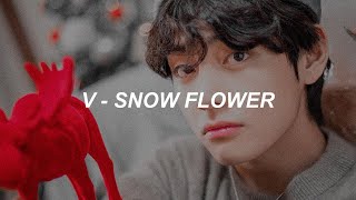 V (BTS) 'Snow Flower' (feat. Peakboy) Easy Lyrics