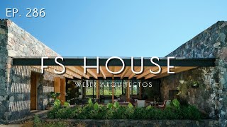 FS House by Weber Arquitectos: Four Stone Volumes Rooted in the Forest