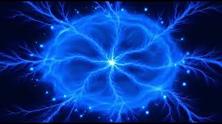 Blue Lightning Fractal Vortex Energy Waves Repeating Loop Video [4K]