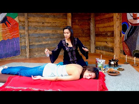 Relaxing ASMR massage with soft whispering sounds at a rustic cabin to sleep like a baby 😴