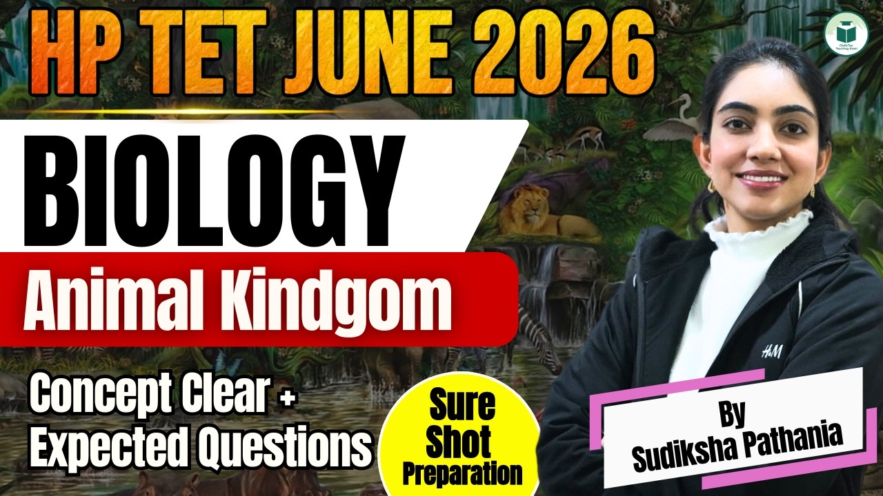 HP TET Medical Biology 2026 🔥 Animal Kingdom | Most Important Questions | By Sudiksha Ma’am
