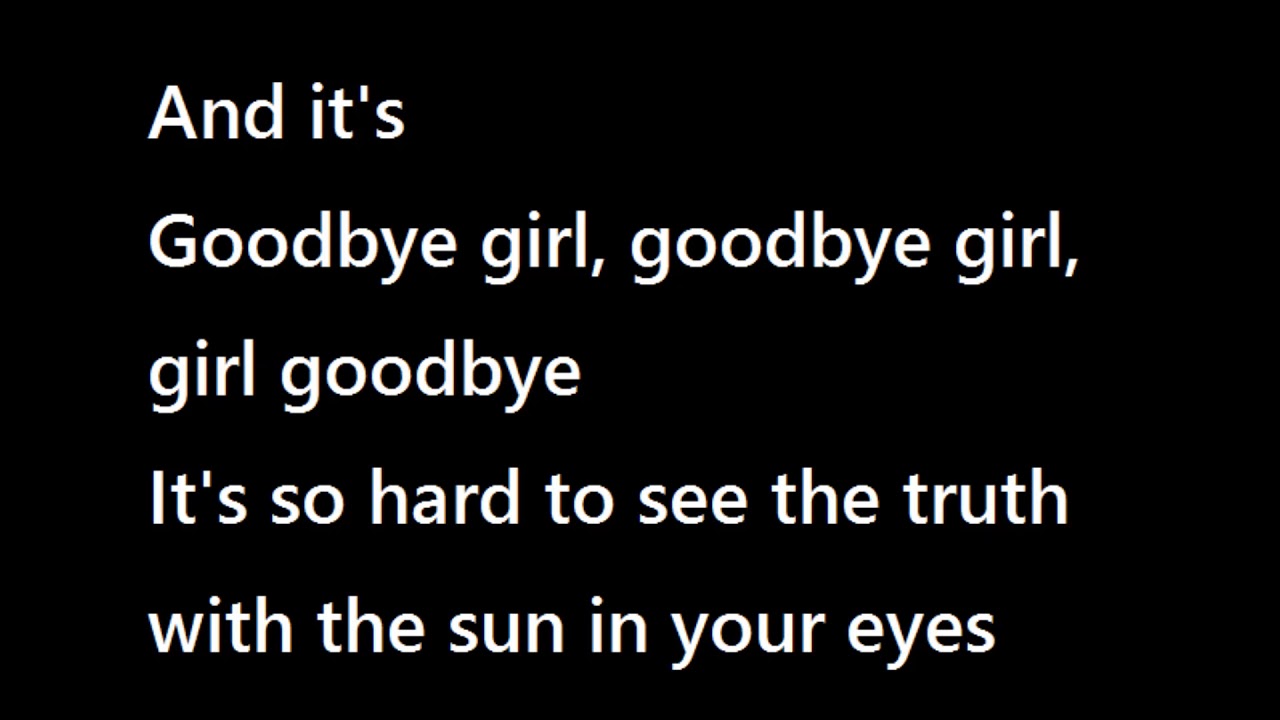 Toto Girl Goodbye Lyrics YouTube
