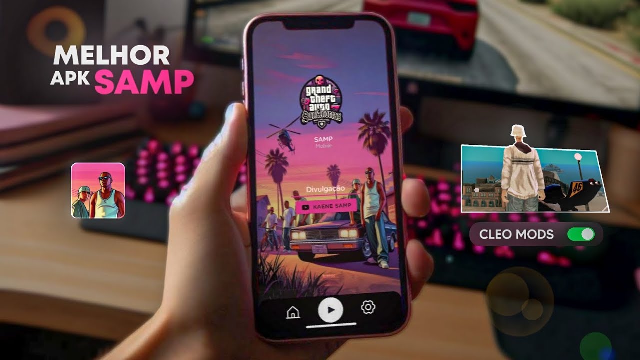 O MELHOR APK DE GTA SA ONLINE MOBILE SAMP LAUNCHER 4 DEDOS YouTube 