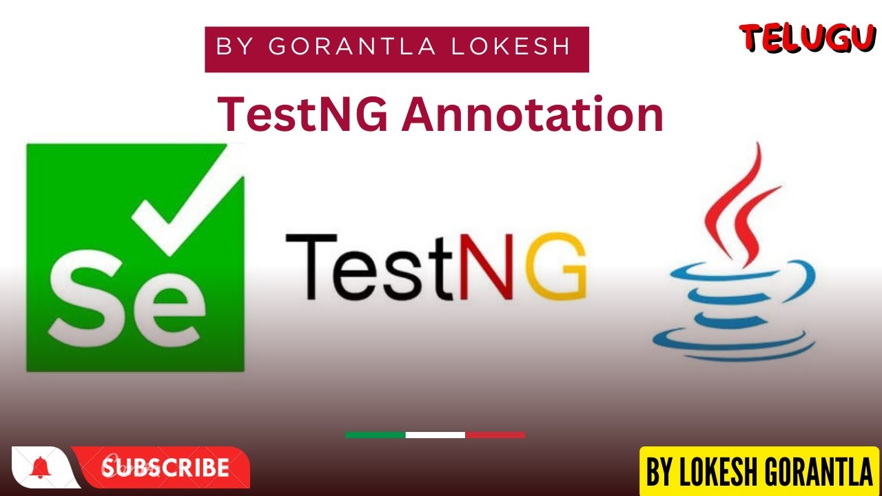 Part 6: TestNG Annotations | Java Selenium | Telugu - YouTube