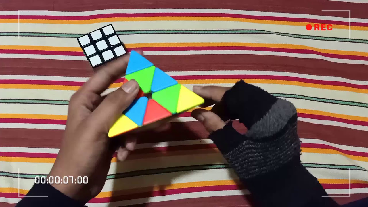 Solving the pyramid cube. - YouTube