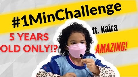 #1MinChallenge EP12 | AMAZING! ONLY 5 Years Old!? ft. Kaira from CMA Farrer Park