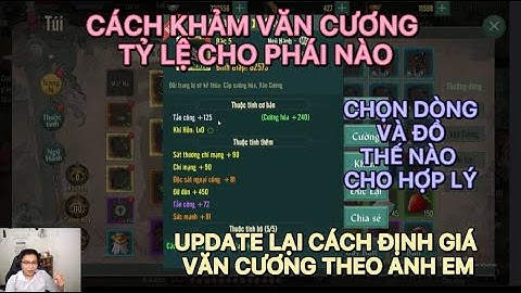 CÁCH CHỌN DÒNG , VĂN CƯƠNG CHO CÁC MÔN PHÁI UPDATE LẠI ĐỊNH GIÁ VĂN CƯƠNG THEO GÓP Ý CỦA ANH EM