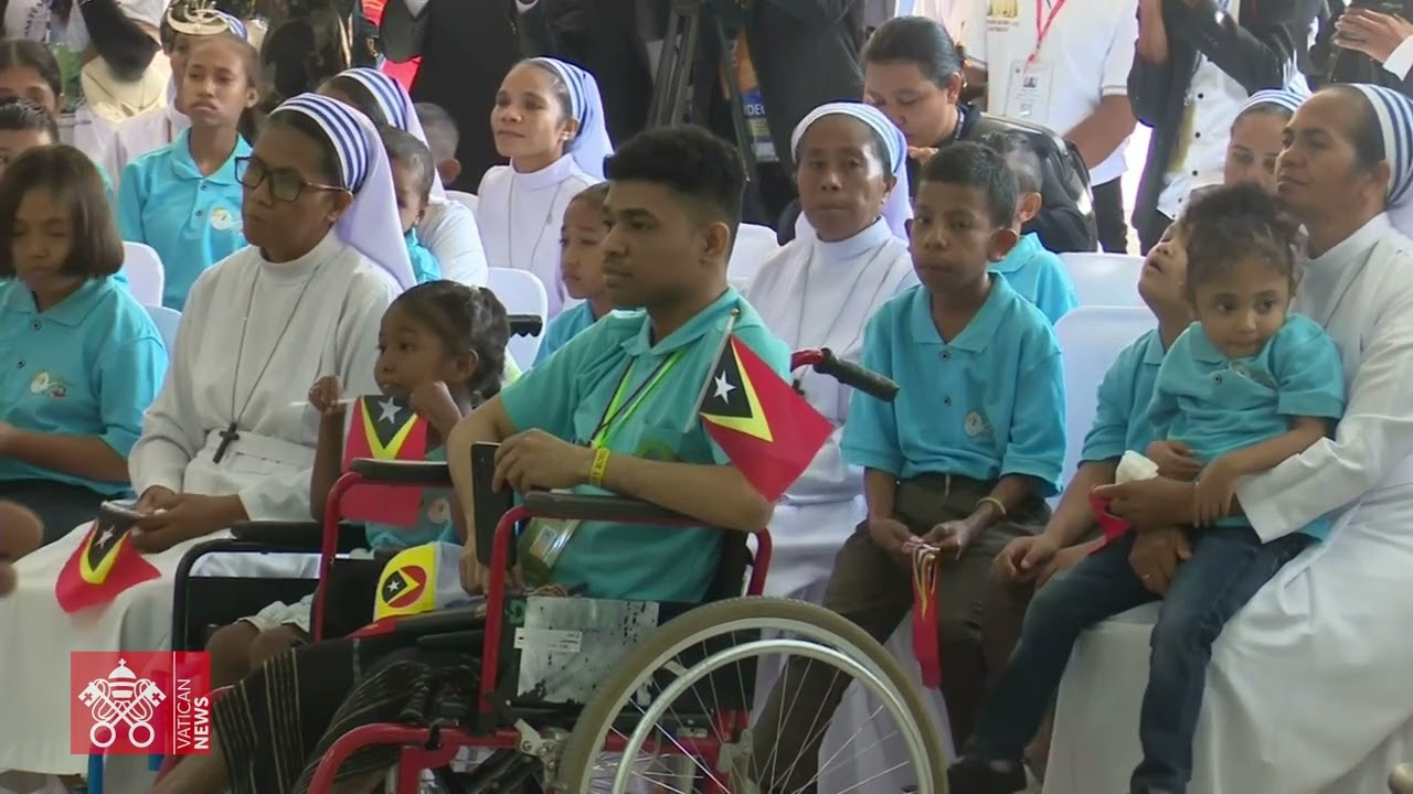 2024 09 10 Timor Leste  Dili  Visita Bambini con Disabilità discorso di Papa Francesco