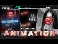 Juraij Editzz AE - Inspired TEXT ANIMATION on Alightmotion (+Preset) ‎