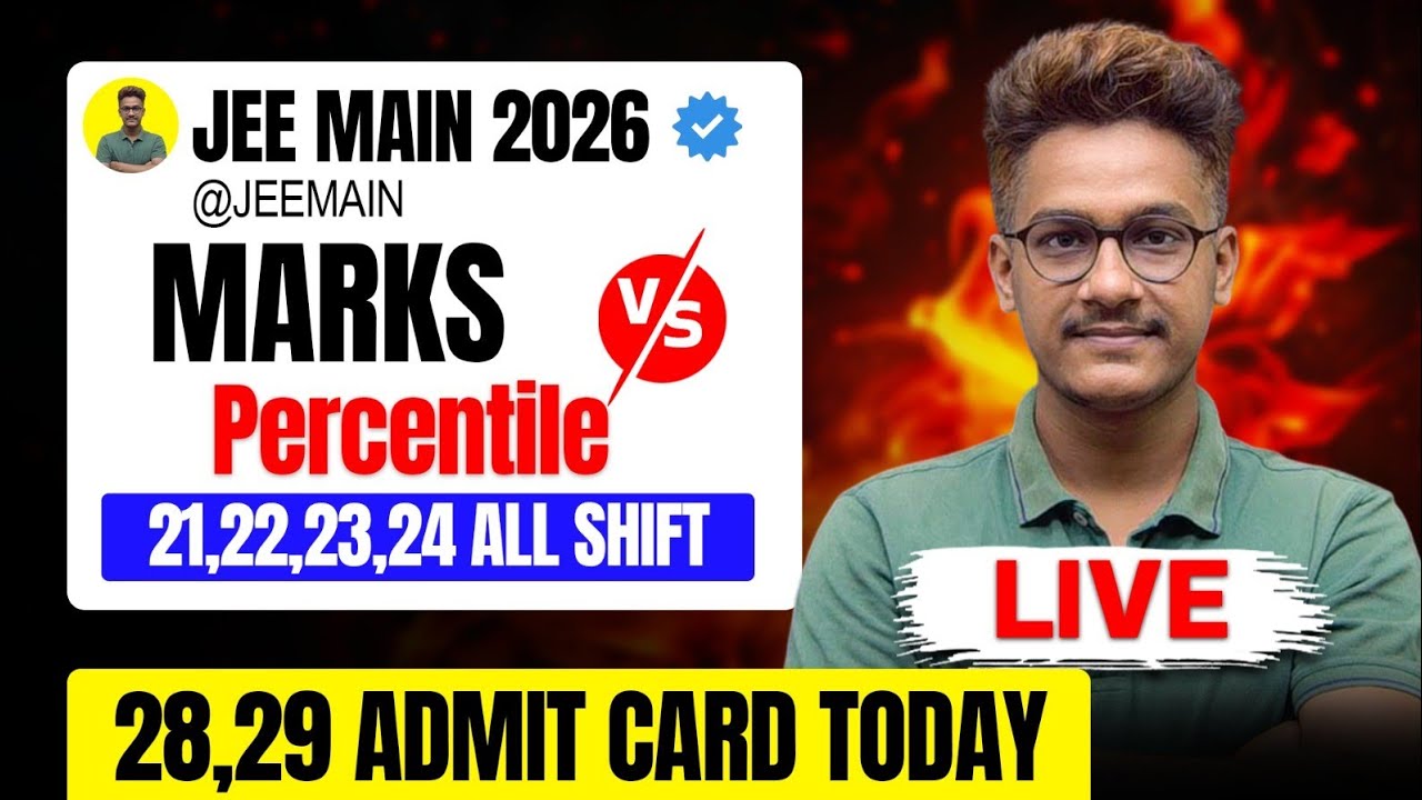 Marks Vs Percentile JEE Mains 2026 😱| JEE Main 2026 Cut off | JEE Main 2026 Marks Vs Percentile 