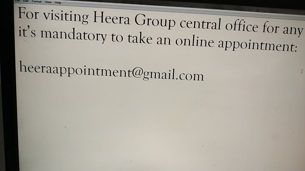 Booking appointment in Heera Gold Central Office