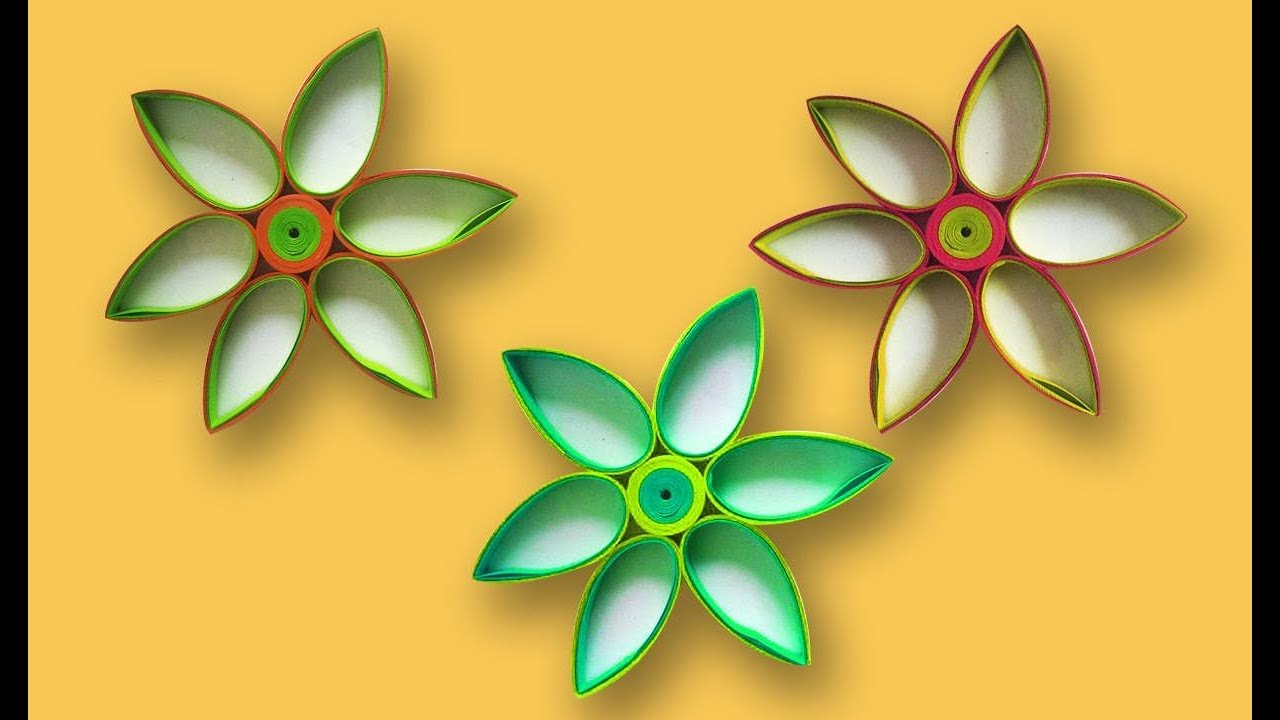 How to make 3d paper quilling flowers Quilling flowers designs YouTube