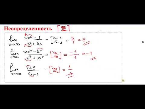 Неопределенность бесконечность на бесконечность в пределах (без применения Правила Лопиталя)