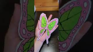 Kanao Tsuyuri Erfly Hair Comb Diy Embroidery Hair Clip For Demon Slayer Cosplay